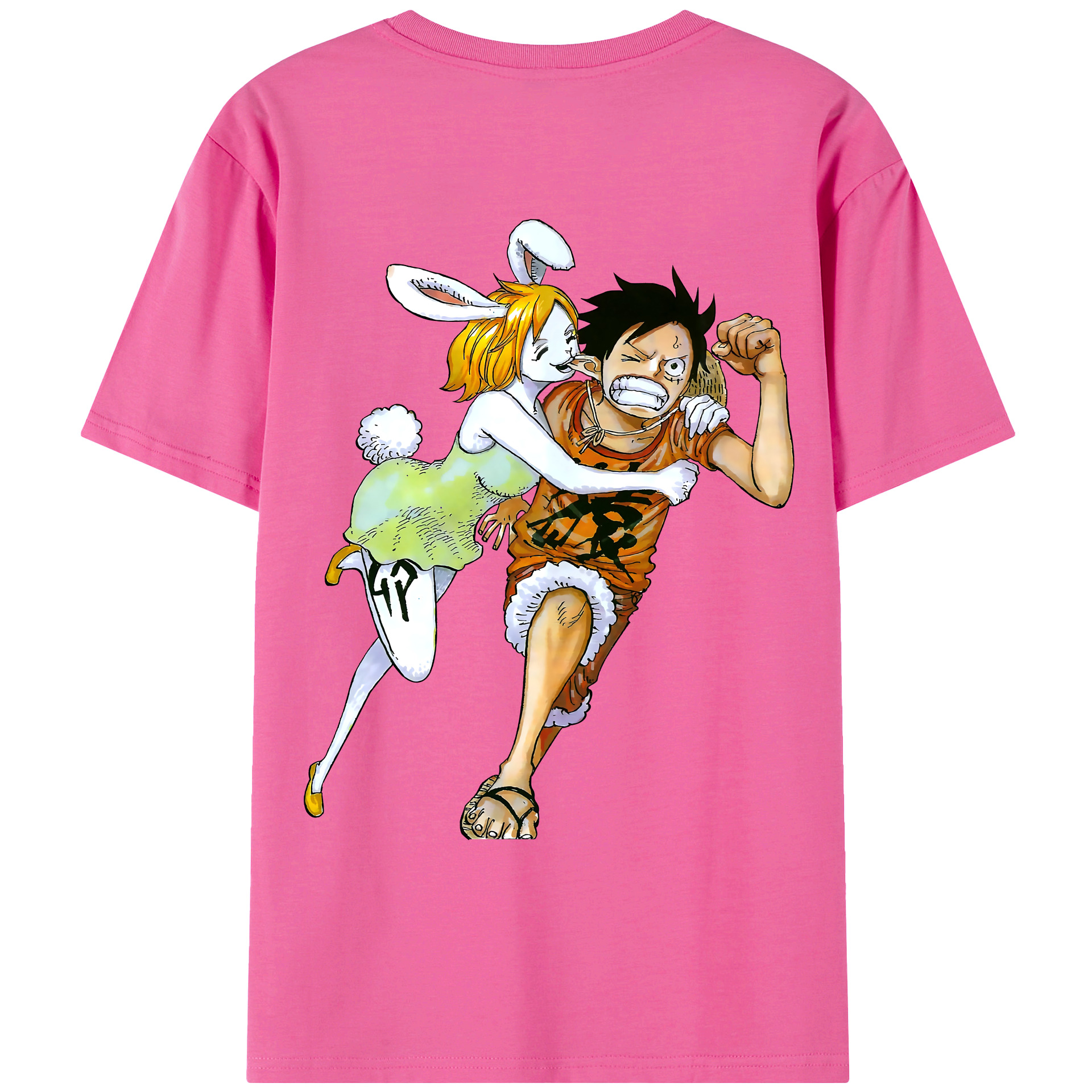 ワンピース モンキー・D・ルフィ ONE PIECE Monkey D. Luffy レディース半袖Tシャツ(バックプリント)